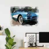 Corvette Art Print (Thuiskantoor)