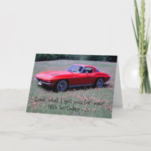 Corvette Birthday Card Kaart