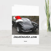 Corvette Black Split Window/Kerstmis Feestdagen Kaart (Achterkant)