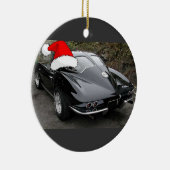Corvette Black Split Window/Kerstmis Keramisch Ornament (Rechts)