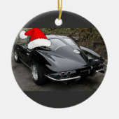 Corvette Black Split Window/Kerstmis Keramisch Ornament (Voorkant)