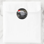 Corvette Black Split Window/Kerstmis Ronde Sticker (Tas)