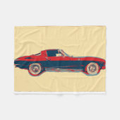 Corvette Blanket Fleece Deken (Voorkant (Horizontaal))