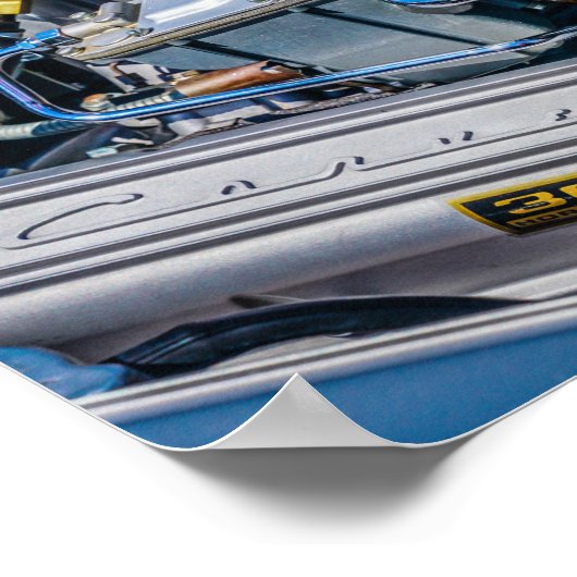 Corvette brandstof Injecteerde motor Poster (Hoek)