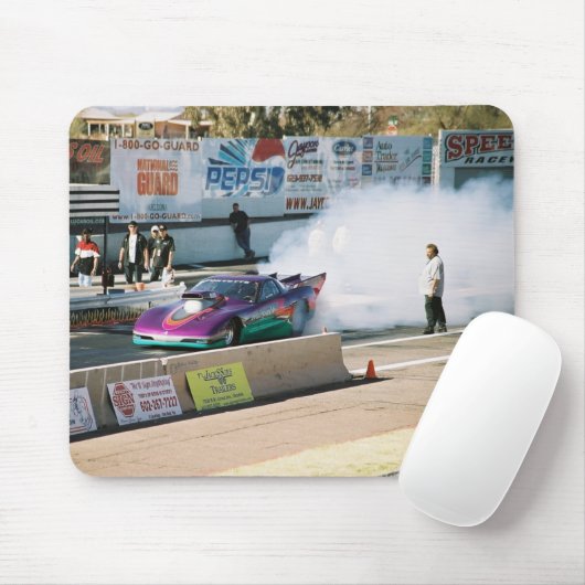 Corvette Burn-Out Mousepad Muismat (Met muis)