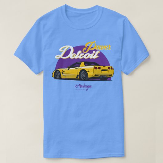 Corvette C5 geel T-shirt (Design voorkant)