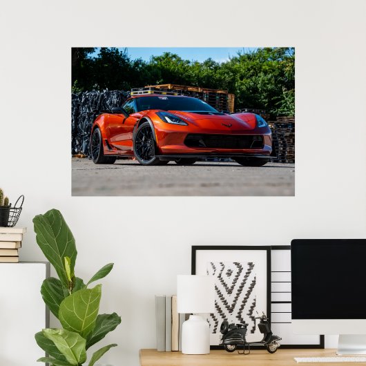 Corvette C7 Z06 Poster (Thuiskantoor)
