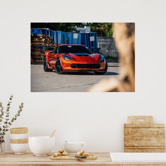 Corvette C7 Z06 Poster (Keuken)