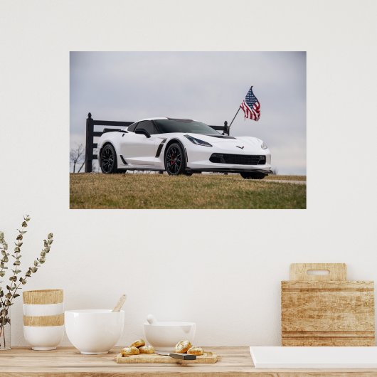 Corvette C7 Z06 Poster (Keuken)