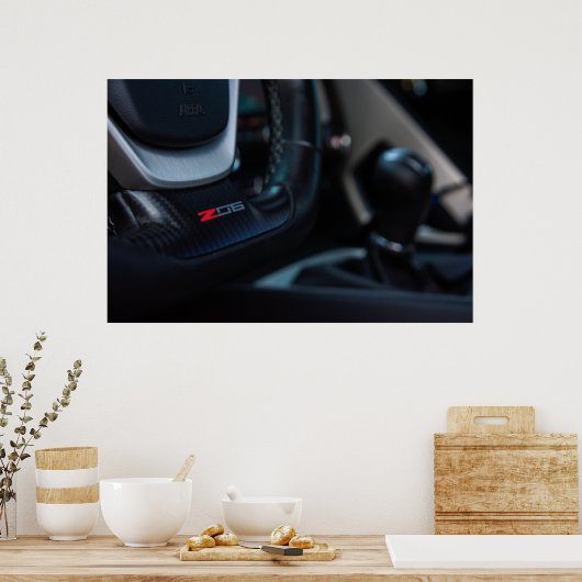 Corvette C7 Z06 Poster (Keuken)