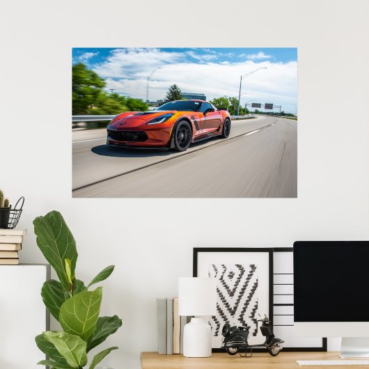 Corvette C7 Z06 Poster (Thuiskantoor)