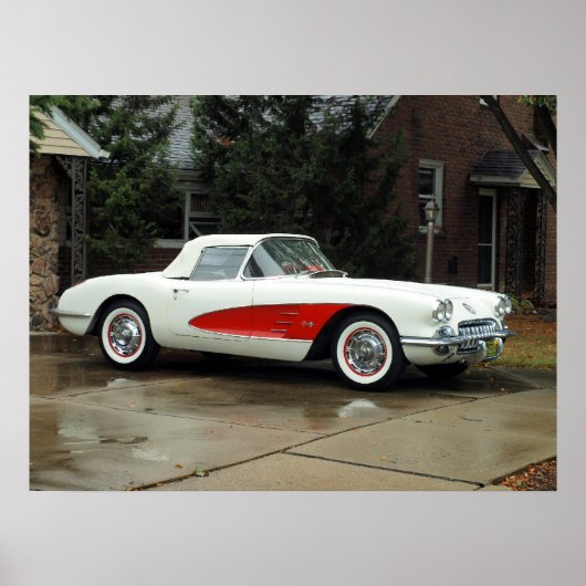 Corvette cabriolet poster (Voorkant)