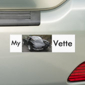 Corvette Classic Black Split Window Bumpersticker (Op auto)