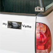 Corvette Classic Black Split Window Bumpersticker (Op Truck)