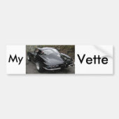 Corvette Classic Black Split Window Bumpersticker (Voorkant)