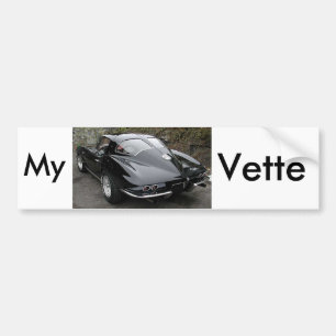 Corvette Classic Black Split Window Bumpersticker