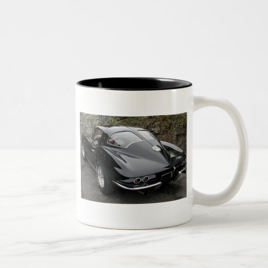 Corvette Classic Black Split Window Tweekleurige Koffiemok (Rechts)