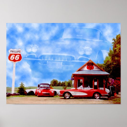 Corvette Clouds Poster (Voorkant)