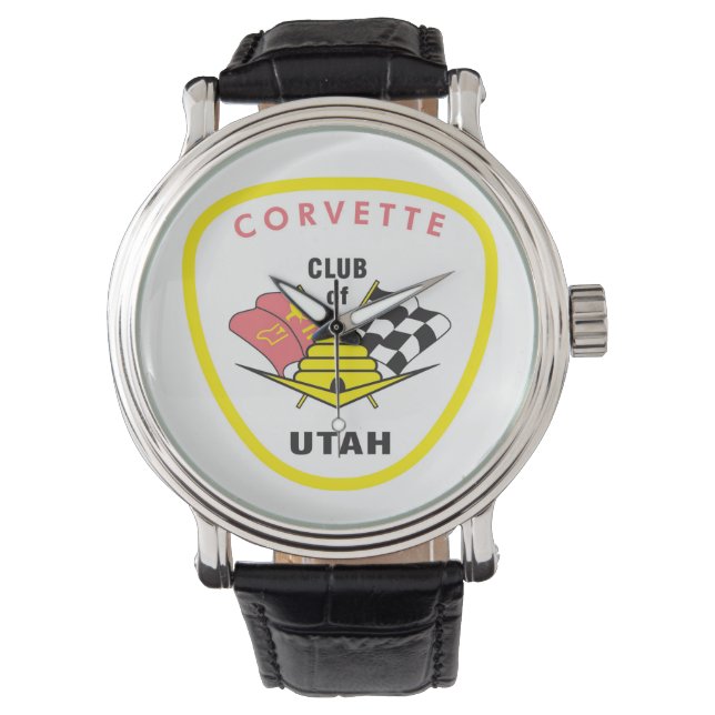 Corvette Club Logo Horloge (Voorkant)