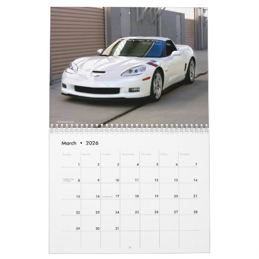 Corvette Collectie Calendar Kalender (Mar 2026)