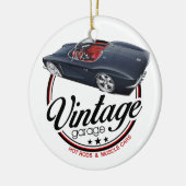 Corvette Garage Keramisch Ornament (Links)