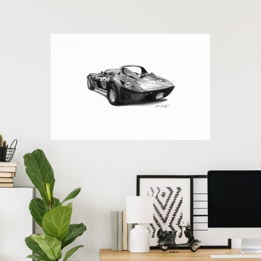 Corvette Grand Sport Poster (Thuiskantoor)