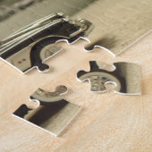 Corvette in Asian Courtyard Puzzle Legpuzzel (Zijkant)