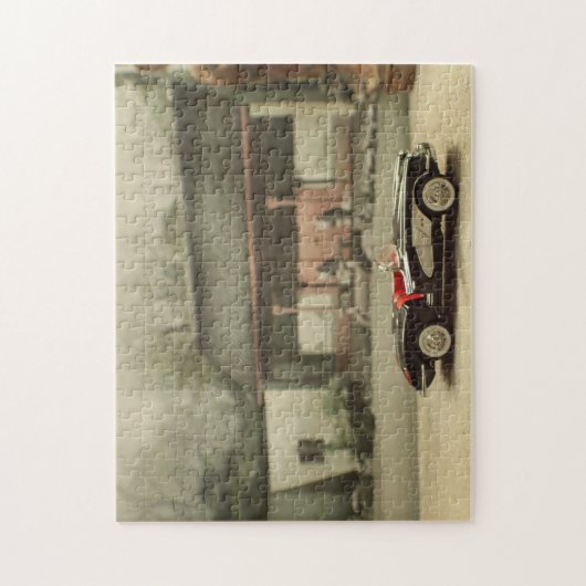 Corvette in Asian Courtyard Puzzle Legpuzzel (Verticaal)