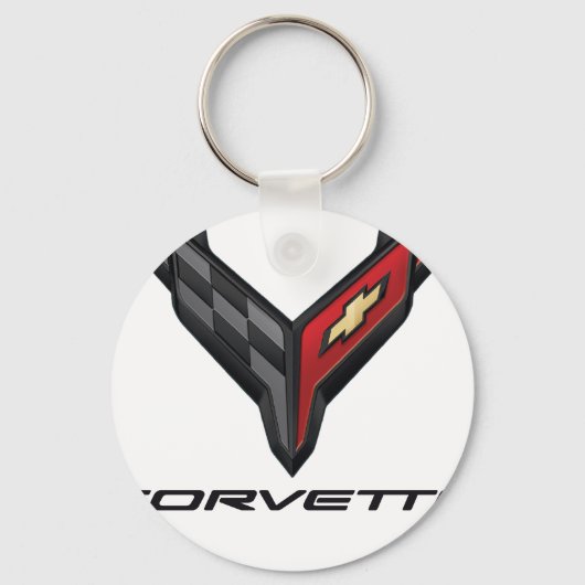 corvette logo2 sleutelhanger (Voorkant)