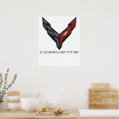 corvette logo 3 poster (Keuken)