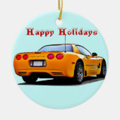 Corvette Prettige feestdagen Keramisch Ornament (Voorkant)