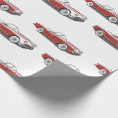 Corvette Red Wrapping Paper Cadeaupapier (Hoek)