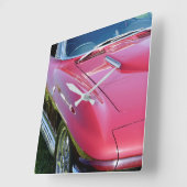 Corvette Retro Man Cave Vierkante Klok (Hoek)