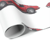 Corvette Rood Inpakpapier (Rol Hoek)