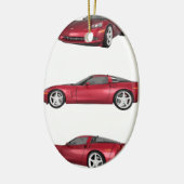 Corvette: Snoep Apple Finish Keramisch Ornament (Links)
