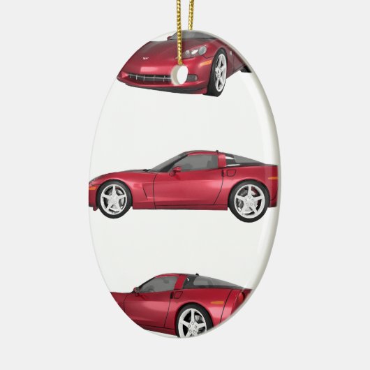 Corvette: Snoep Apple Finish Keramisch Ornament (Links)