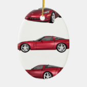 Corvette: Snoep Apple Finish Keramisch Ornament (Voorkant)