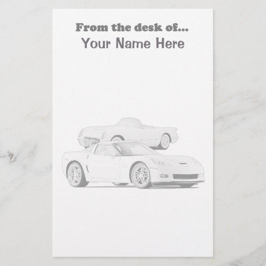 Corvette Stationery Briefpapier (Voorkant)