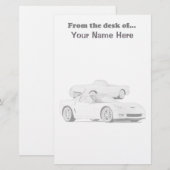 Corvette Stationery Briefpapier (Voorkant / Achterkant)