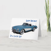 *CORVETTE STYLE* Birthday wil een CLASSIC GUY Kaart (Voorkant)