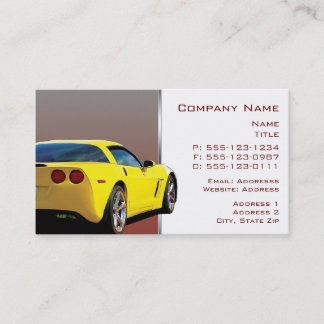 Corvette Visitekaartjes achterzijde