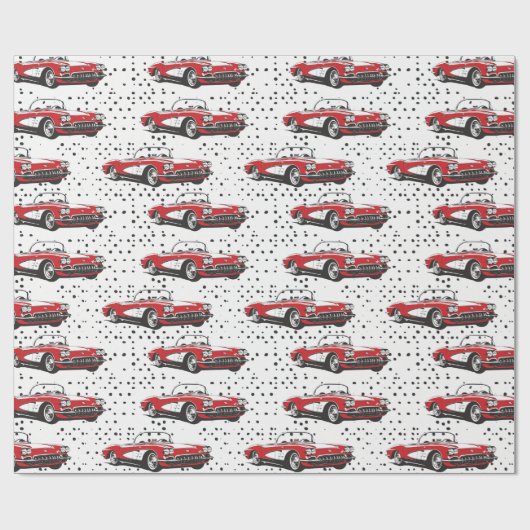 Corvette wrapping paper cadeaupapier (Vlak)