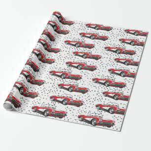Corvette wrapping paper cadeaupapier