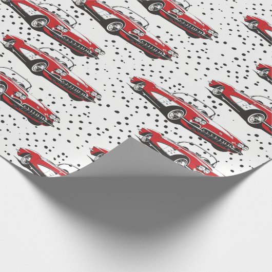 Corvette wrapping paper cadeaupapier (Hoek)