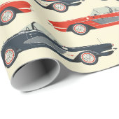 Corvette wrapping paper cadeaupapier (Rol Hoek)