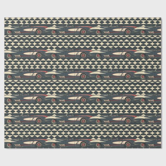 Corvette wrapping paper cadeaupapier (Vlak)