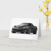 Corvette ZR1 Black Car Kaart (Gele Bloem)