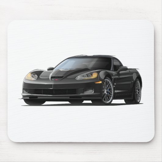 Corvette ZR1 Black Car Muismat (Voorkant)
