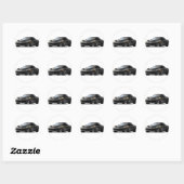 Corvette ZR1 Black Car Ronde Sticker (Vel)