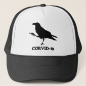 CORVID-19 Trucker Hat, wit en zwart Pet (Voorkant)